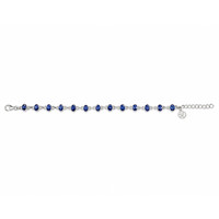 5.71 Ct.Tw.Total Carat Weight Violetish Blue Tanzanite Bezel Bracelet, Silver Image