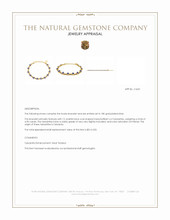 4.90&nbsp;Ct.Tw.Total Carat Weight Violetish Blue Tanzanite Bezel Bracelet, 18K Gold Plated Silver Appraisal