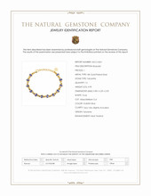 4.90 Ct.Tw.Total Carat Weight Violetish Blue Tanzanite Bezel Bracelet, 18K Gold Plated Silver Scan Report