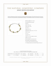 12.26&nbsp;Ct.Tw.Total Carat Weight Green (Lime Green) Peridot, Multi Color White Opal (Light Opal) and Yellow Citrine Bezel Bracelet, Silver Scan Report