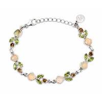 12.26 Ct.Tw. Citrine, Opal and Peridot Silver bracelet