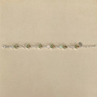 12.26&nbsp;Ct.Tw.Total Carat Weight Green (Lime Green) Peridot, Multi Color White Opal (Light Opal) and Yellow Citrine Bezel Bracelet, Silver Life Style
