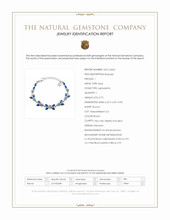 12.56&nbsp;Ct.Tw.Total Carat Weight Blue Kyanite and Brown Labradorite Bezel Bracelet, Silver Scan Report