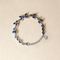 12.56&nbsp;Ct.Tw.Total Carat Weight Blue Kyanite and Brown Labradorite Bezel Bracelet, Silver Life Style