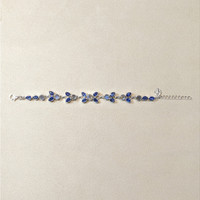 12.56 Ct.Tw.Total Carat Weight Blue Kyanite and Brown Labradorite Bezel Bracelet, Silver Life Style