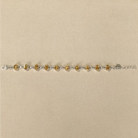 10.53&nbsp;Ct.Tw.Total Carat Weight Yellow Citrine Bezel Bracelet, Silver Life Style