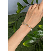 10.53&nbsp;Ct.Tw.Total Carat Weight Yellow Citrine Bezel Bracelet, Silver Life Style