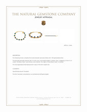 5.41 Ct.Tw.Total Carat Weight Multi Color Opal Bezel Bracelet, 18K Gold Plated Silver Appraisal