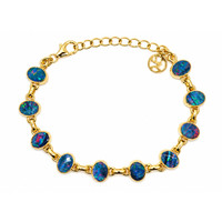 5.41 Ct.Tw. Opal 18K Gold Plated Silver bracelet
