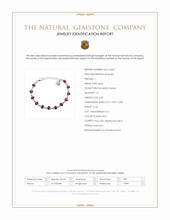 6.04 Ct.Tw.Total Carat Weight Purplish Red Rhodolite Garnet Bezel Bracelet, Silver Scan Report