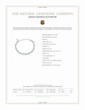3.29&nbsp;Ct.Tw.Total Carat Weight Blue Aquamarine Bezel Bracelet, Silver Scan Report