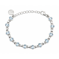 3.29 Ct.Tw. Aquamarine Silver bracelet