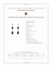 5.02 Ct.Tw.Total Carat Weight Blue Sapphire and Natural Diamond Pave Earrings, 18K White Gold Scan Report