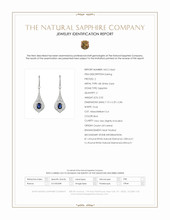 2.02 Ct.Tw.Total Carat Weight Blue Sapphire and Natural Diamond Pave Earrings, 18K White Gold Scan Report