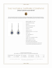 2.02 Ct.Tw.Total Carat Weight Blue Sapphire and Natural Diamond Pave Earrings, 18K White Gold Scan Report