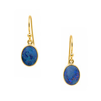 1.77 Ct.Tw. Opal 18K Gold Plated Silver earring