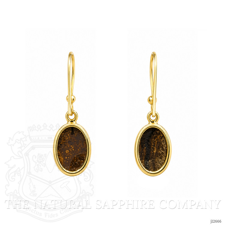 1.77 Ct.Tw. Multi Color Opal Bezel Earrings, 18K Gold Plated Silver