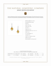 4.18&nbsp;Ct.Tw.Total Carat Weight Yellow Citrine Bezel Earrings, Silver Scan Report