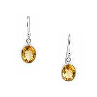 4.18 Ct.Tw. Citrine Silver earring