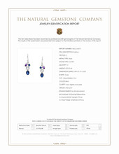 0.46 Ct.Tw.Total Carat Weight Blue Kyanite, White Topaz and Purple Amethyst Bezel Earrings, Silver Scan Report