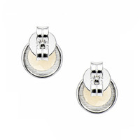 1.27 Ct.Tw.Total Carat Weight Yellow Citrine Studs Earrings, Silver Image