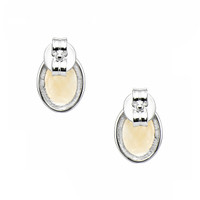 1.98 Ct.Tw.Total Carat Weight Yellow Citrine Studs Earrings, Silver Image