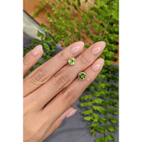 1.68&nbsp;Ct.Tw.Total Carat Weight Green (Lime Green) Peridot Studs Earrings, Silver Life Style