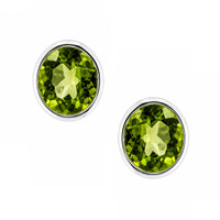 1.62 Ct.Tw. Peridot Silver earring