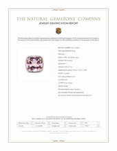 41.73 Ct. Pink Kunzite and Natural Diamond Halo Ring, 14K White Gold Scan Report