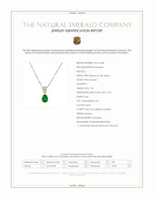 1.18 Ct. Emerald and Natural Diamond Accent Stones Pendant, Platinum & 18K Yellow Scan Report