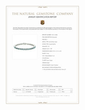 11.89 Ct.Tw.Total Carat Weight Blue Aquamarine and Natural Diamond Tennis/Line Bracelet, 18K White Gold Scan Report