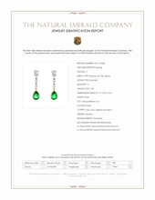 1.98&nbsp;Ct.Tw.Total Carat Weight Emerald and Natural Diamond Drops Earrings, Platinum & 18K Yellow Scan Report