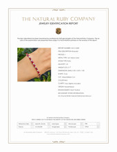5.77&nbsp;Ct.Tw.Total Carat Weight Ruby and Natural Diamond Tennis/Line Bracelet, 14K Yellow Gold Scan Report