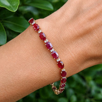 11.77 Ct.Tw. Ruby 14K Yellow Gold bracelet