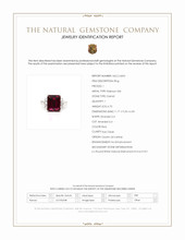 6.70 Ct. Red Garnet and Natural Diamond Pave Ring, Platinum 950 Scan Report