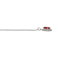 1.91 Ct. Ruby and Natural Diamond Pave Pendant, Platinum 950 Image
