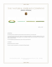 19.24&nbsp;Ct.Tw.Total Carat Weight Emerald Tennis/Line Bracelet, 14K Yellow Gold Appraisal