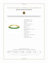 19.24&nbsp;Ct.Tw.Total Carat Weight Emerald Tennis/Line Bracelet, 14K Yellow Gold Scan Report