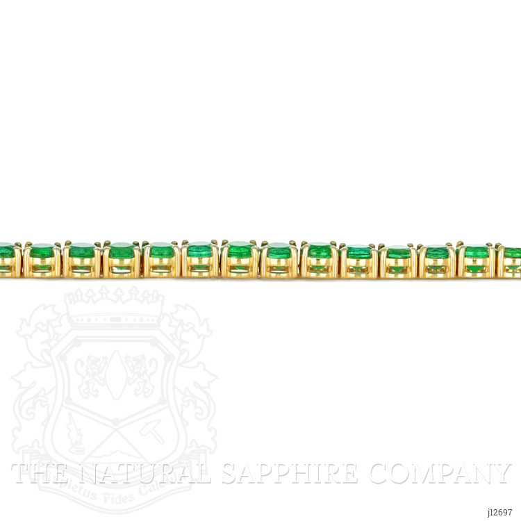 19.24 Ct.Tw. Emerald Tennis/Line Bracelet, 14K Yellow Gold
