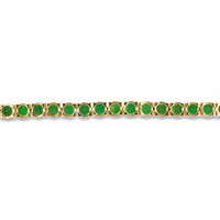 19.24 Ct.Tw.Total Carat Weight Emerald Tennis/Line Bracelet, 14K Yellow Gold Image