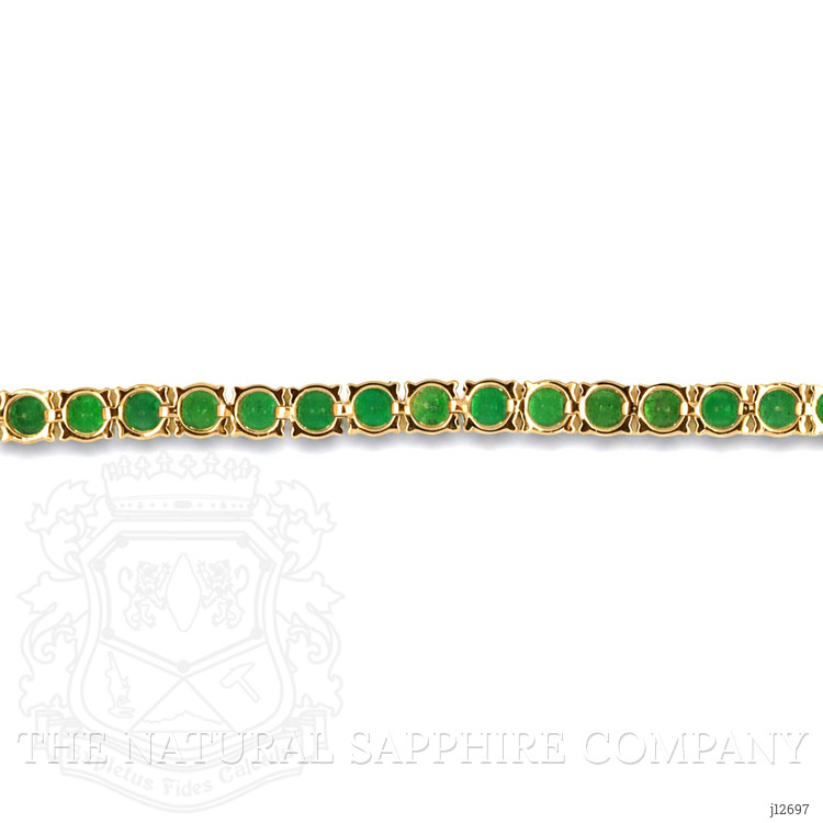 19.24 Ct.Tw. Emerald Tennis/Line Bracelet, 14K Yellow Gold