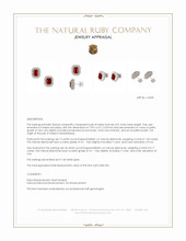 3.91 Ct.Tw.Total Carat Weight Ruby and Natural Diamond Pave Earrings, 14K White Gold Appraisal