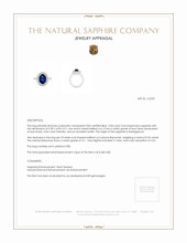 3.04 Ct. Blue Sapphire and Natural Diamond Accent Stones Ring, Platinum 950 Appraisal