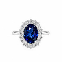 3.04 Ct. Sapphire Platinum 950 ring