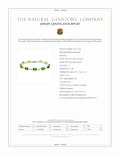 11.56&nbsp;Ct.Tw.Total Carat Weight Tsavorite Garnet and Natural Diamond Tennis/Line Bracelet, 18K White & Yellow Scan Report