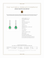 4.97&nbsp;Ct.Tw.Total Carat Weight Emerald and Natural Diamond Drops Earrings, 18K White Gold Scan Report
