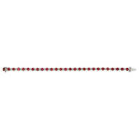 6.46 Ct.Tw.Total Carat Weight Ruby and Natural Diamond Tennis/Line Bracelet, Platinum 600 Image