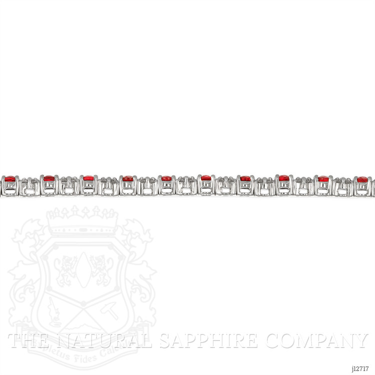 6.46 Ct.Tw. Ruby and Natural Diamond Tennis/Line Bracelet, Platinum 600