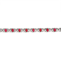 6.46&nbsp;Ct.Tw.Total Carat Weight Ruby and Natural Diamond Tennis/Line Bracelet, Platinum 600 Image