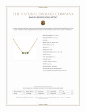 0.26 Ct. Emerald and Natural Diamond Bead Necklace, 14K Yellow Gold Scan Report